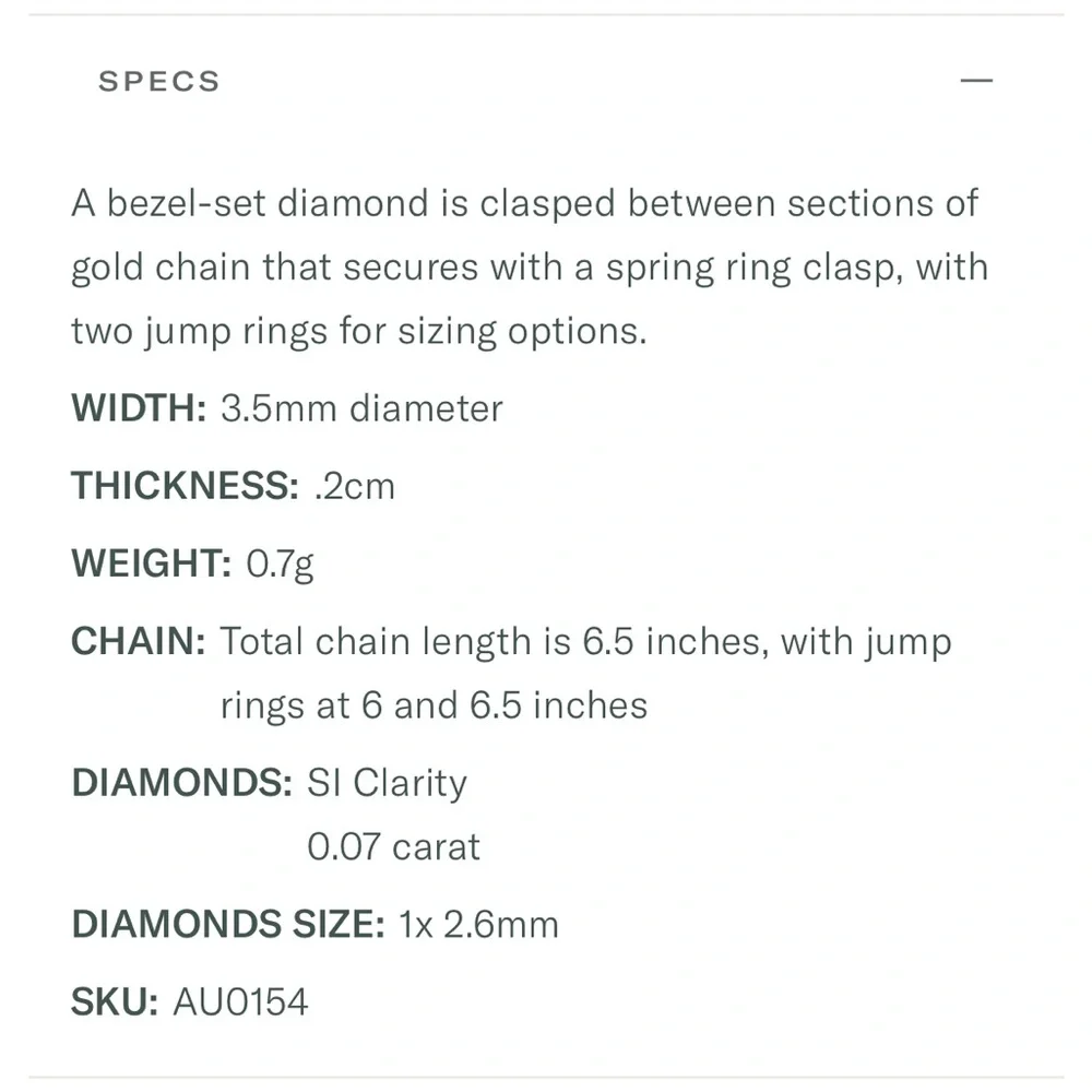 - Aurate Mini Diamond Bezel Bracelet- 14k white gold - Picture 8 of 9